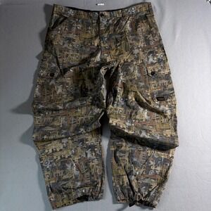 Walls Oilfield Camo Cargo Pants Mens XL 42-44 Industrial Print Workwear Utility